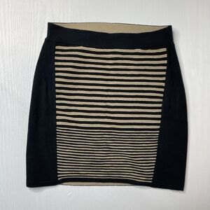 Rag & Bone Bodycon Mini Skirt Women XS Black Beige Textured Stretch Sexy Party